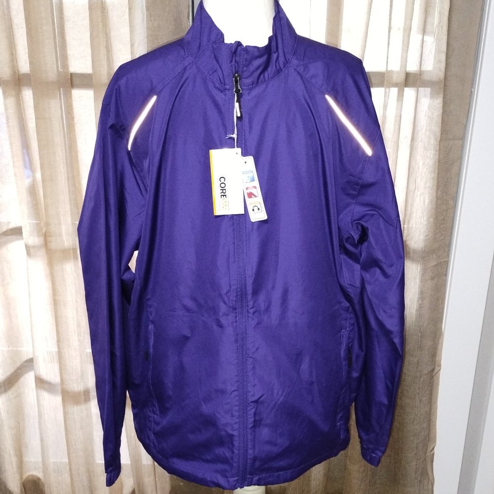 Core 365 North End Men's Motivate Lightweight Jacket, Campus Purple L. NWT.